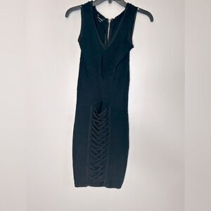 Bebe Lace Up Bandage Body con Dress Y2K